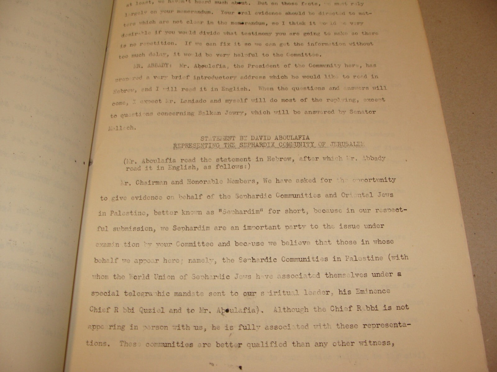 $ RARE 1946 Palestine Israel Anglo American Committee of Inquiry Public Hearings