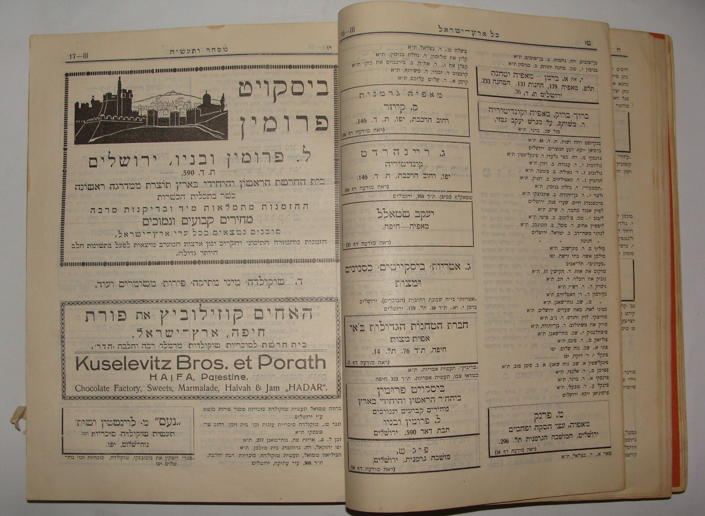 Book Jewish RARE Judaica 1926 Palestine Israel GUIDE Hebrew Ads Info Industry