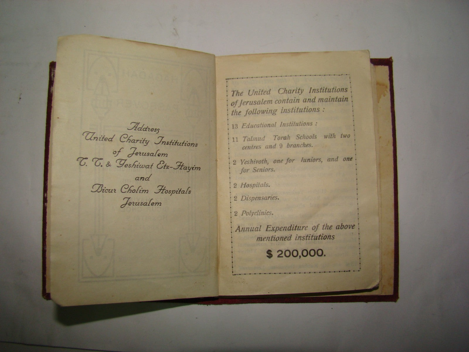 Book Jewish Judaica Rabbi Pocket Passover Haggadah Souvenir Eng\Heb Jerusalem