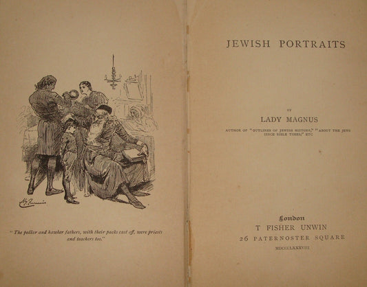 Jewish Judaica Antique 1888 Portraits By Lady Magnus London History 1st