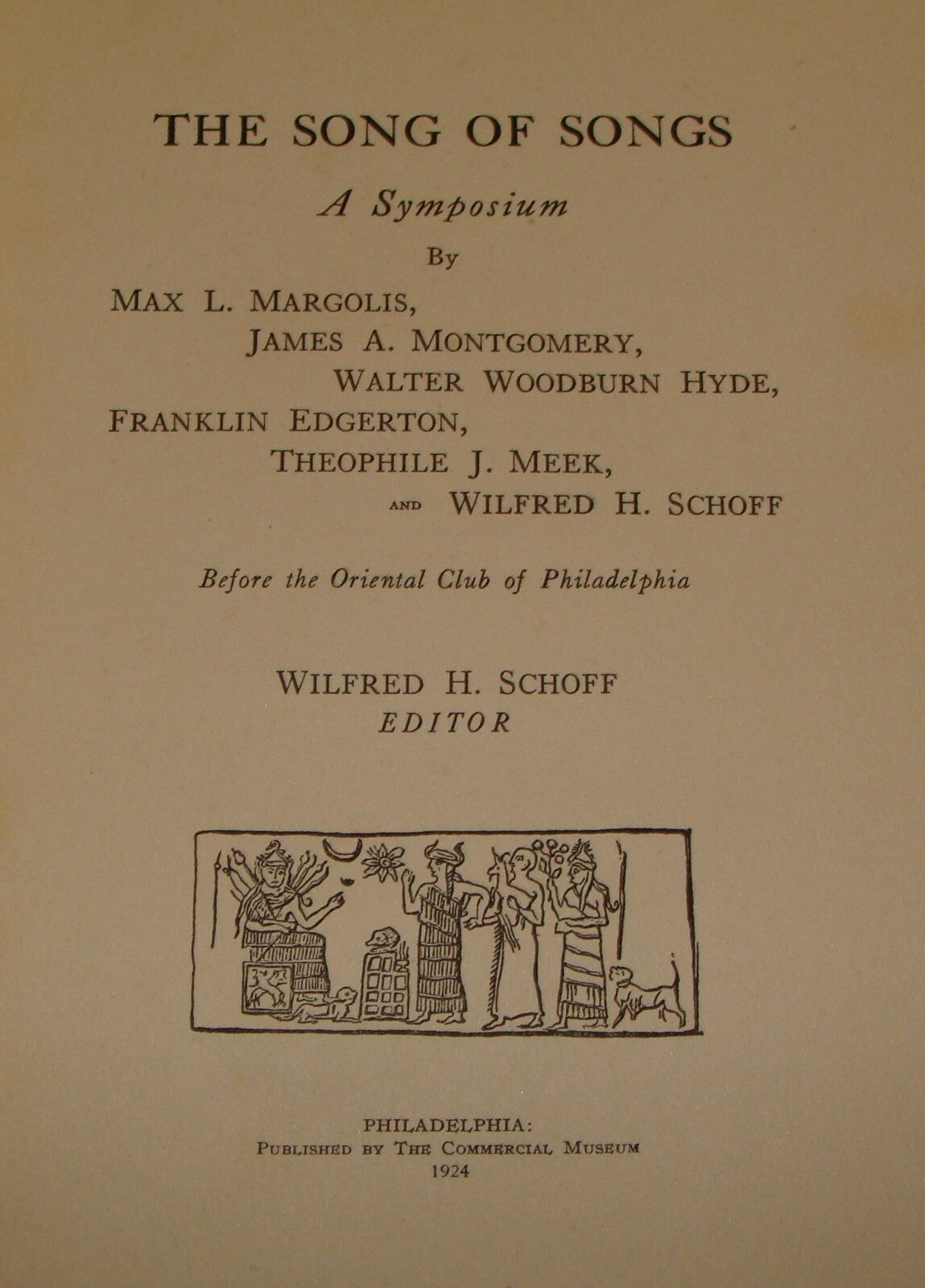 $ Ad Jewish American Judaica Song of Songs Symposium Oriental Club Philadelphia