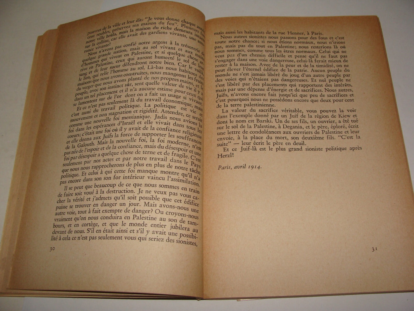 Book Jewish Judaica 1946 Palestine Israel CHAIM WEIZMANN French Zionism