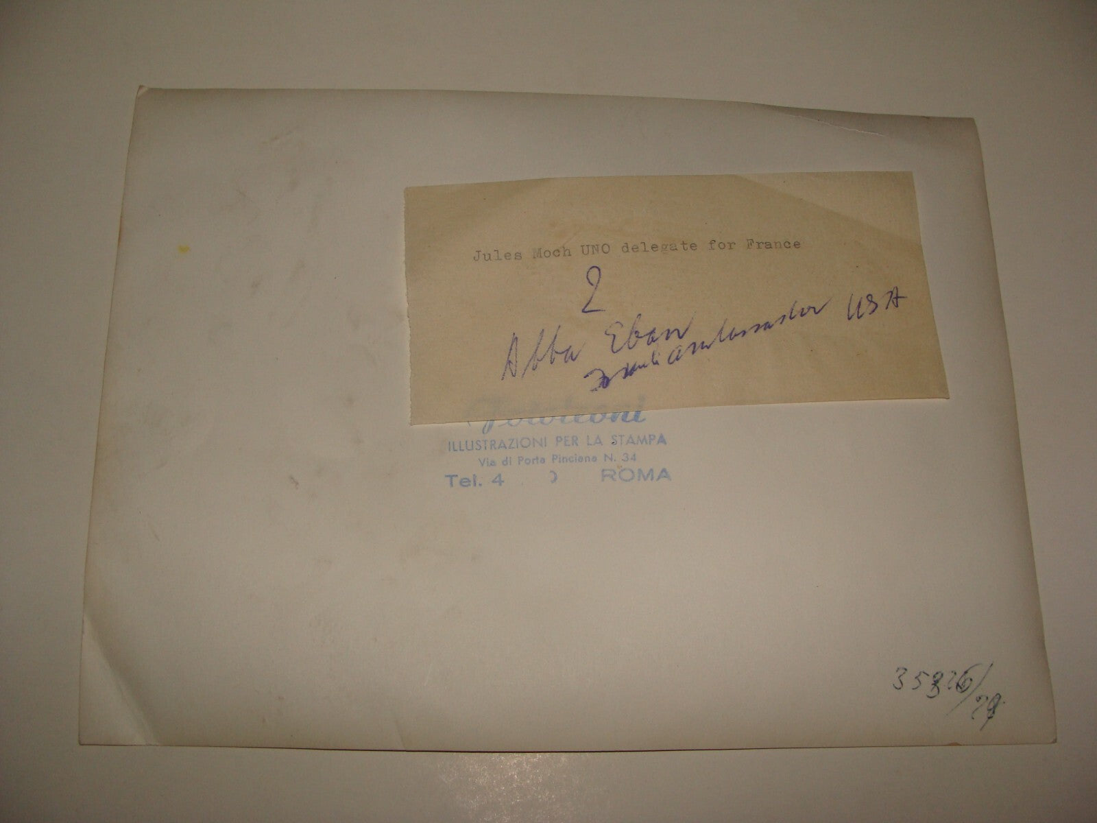 Photo Jewish Judaica Israel Israeli ABBA EBAN EL AL Airlines