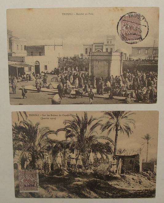 Libya Tripoli Photo Postcard x2