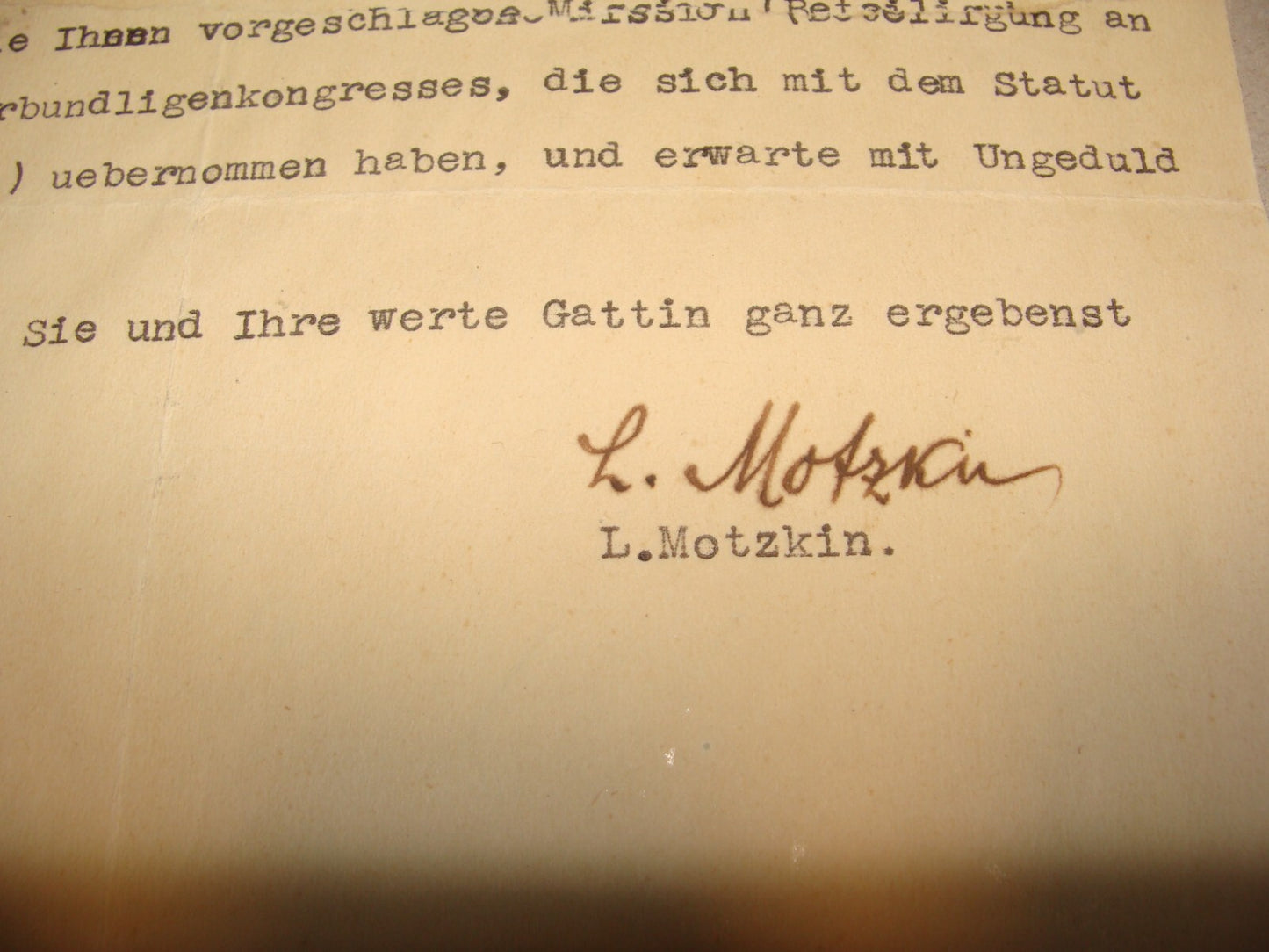 Letter Jewish 1929 Paris LEO MOTZKIN Signed To Feinberg Zionist German Zurich