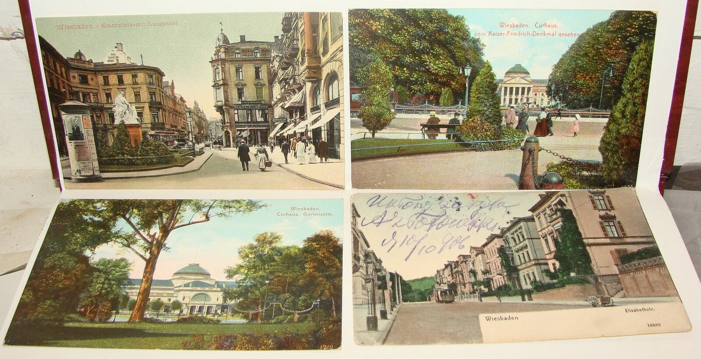 Germany 1906   WIESBADEN Photo Postcard x4