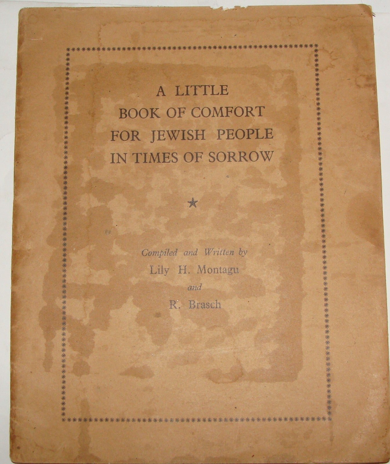 Book Jewish Judaica A Little of Comfort for People in Times of Sorrow