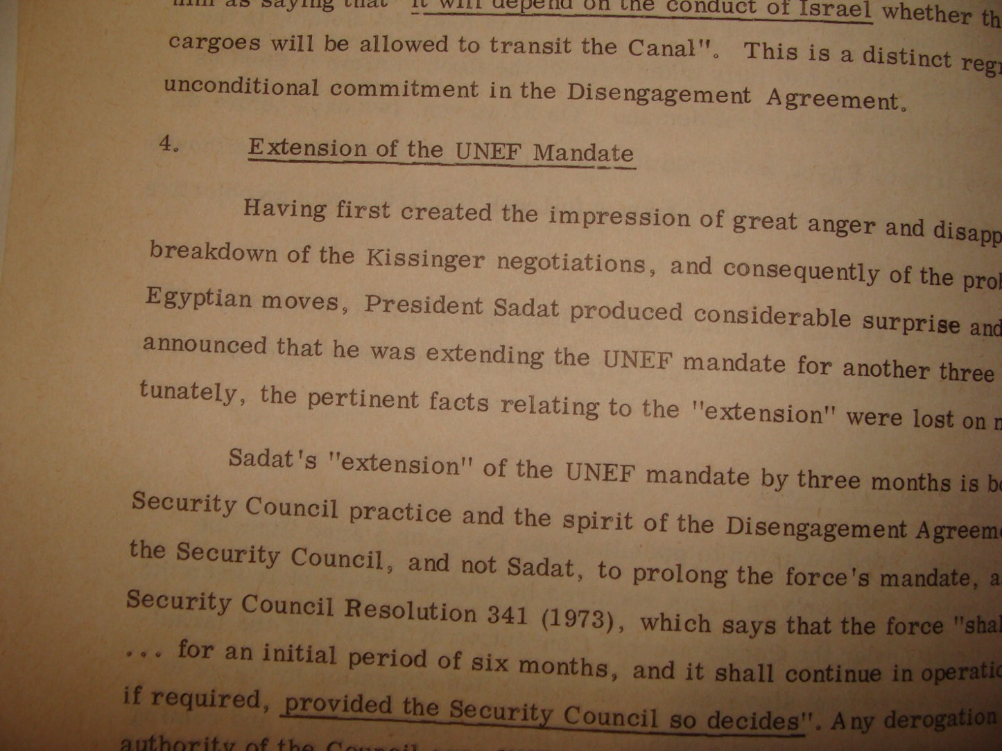 Paper Jewish Judaica 1974-8 Israel Israeli Foreign Affairs Egypt SADAT Peace