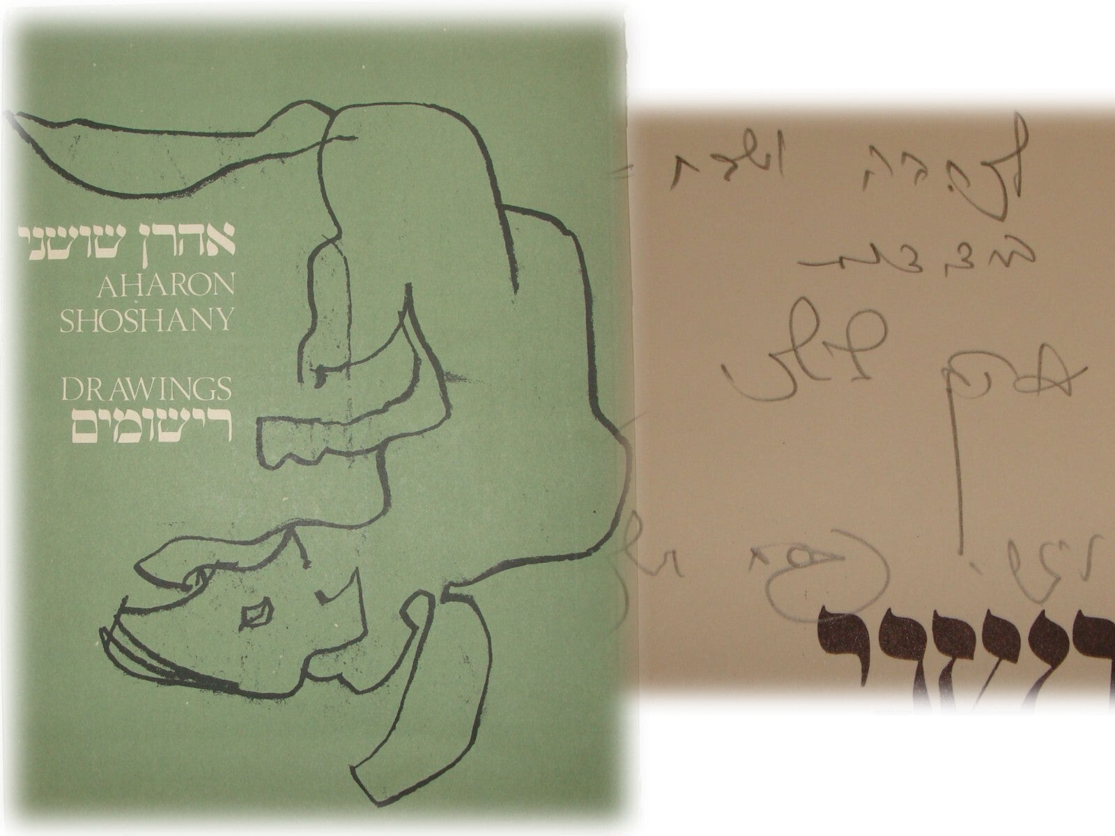 Book Jewish Judaica Israel Israeli SIGNED AHARON SHOSHANY Art Drawings
