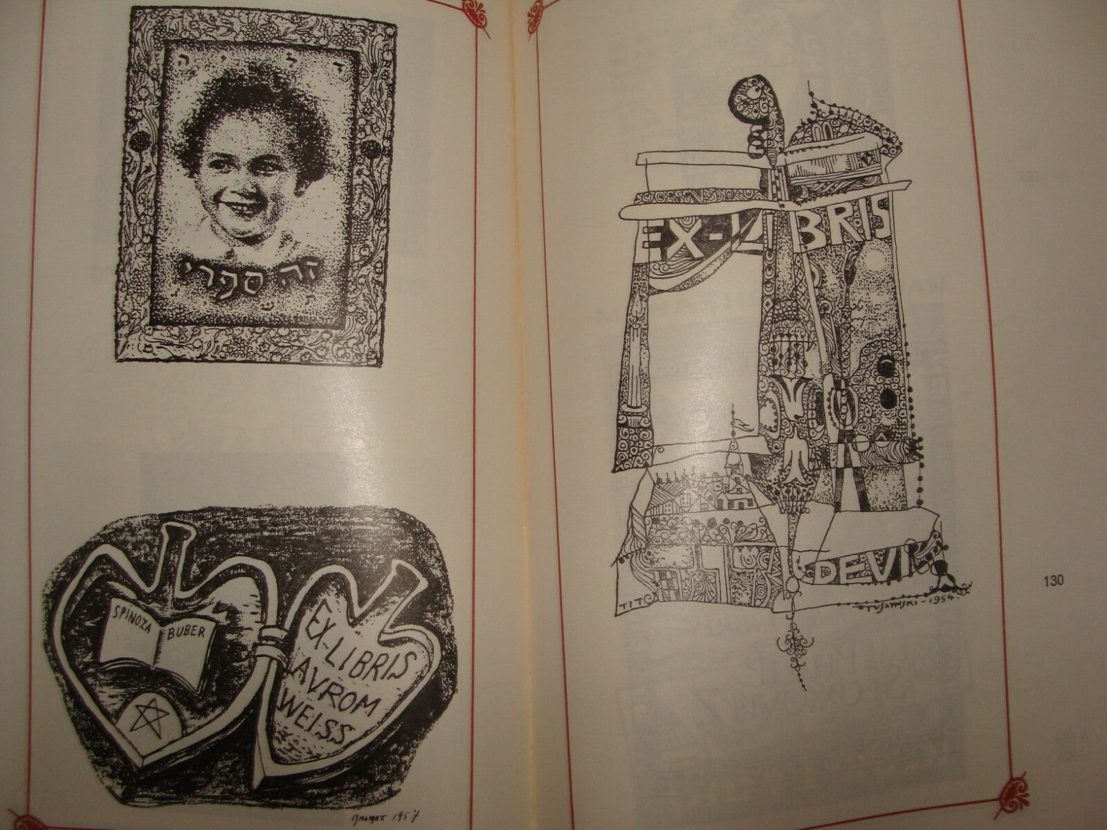 Book Jewish 1970s Israel Israeli Judaica Plates Ex Libris