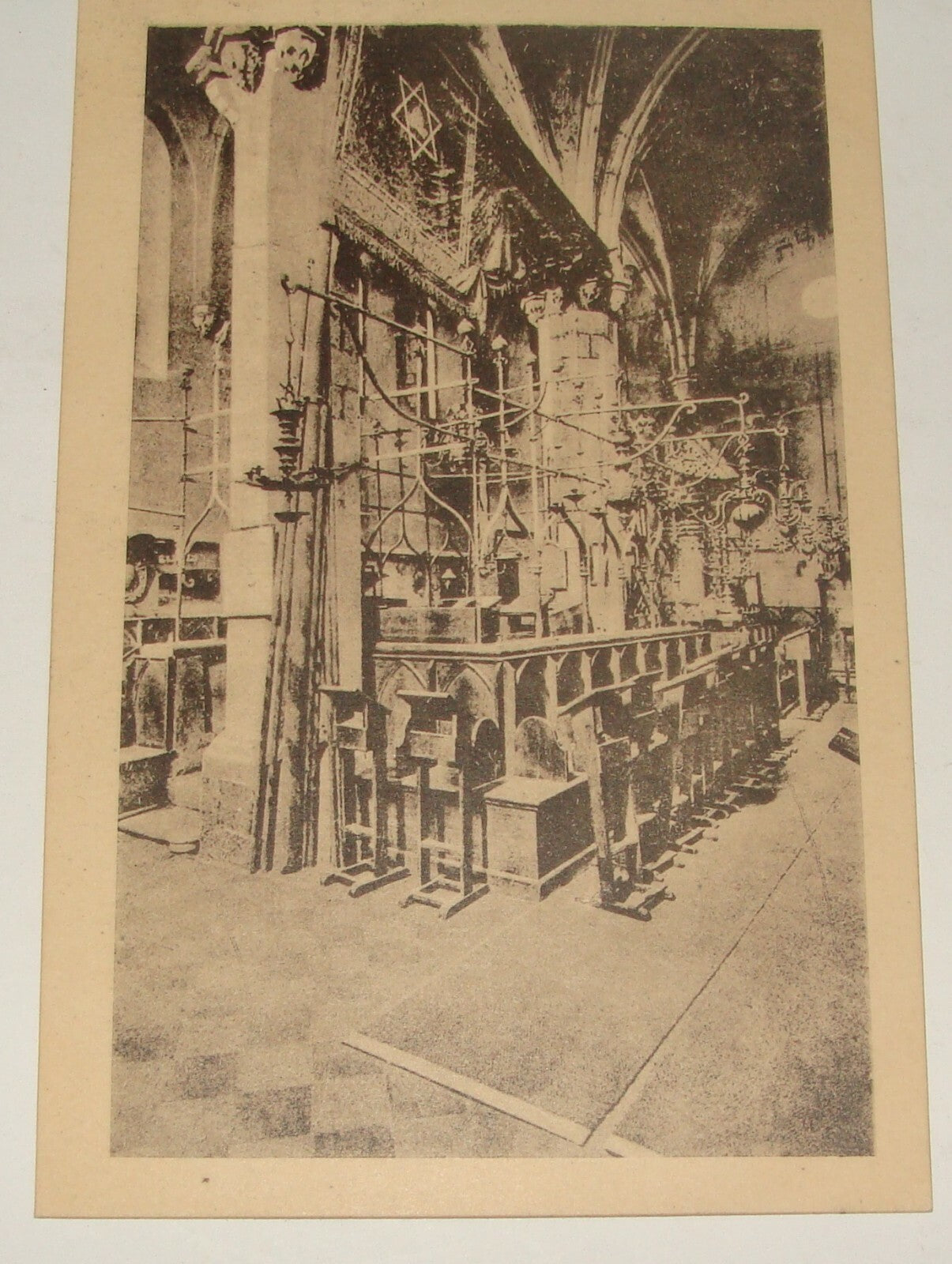 Photo Jewish Card Judaica Prag Prague Czech Synagogue Staronova Postcard