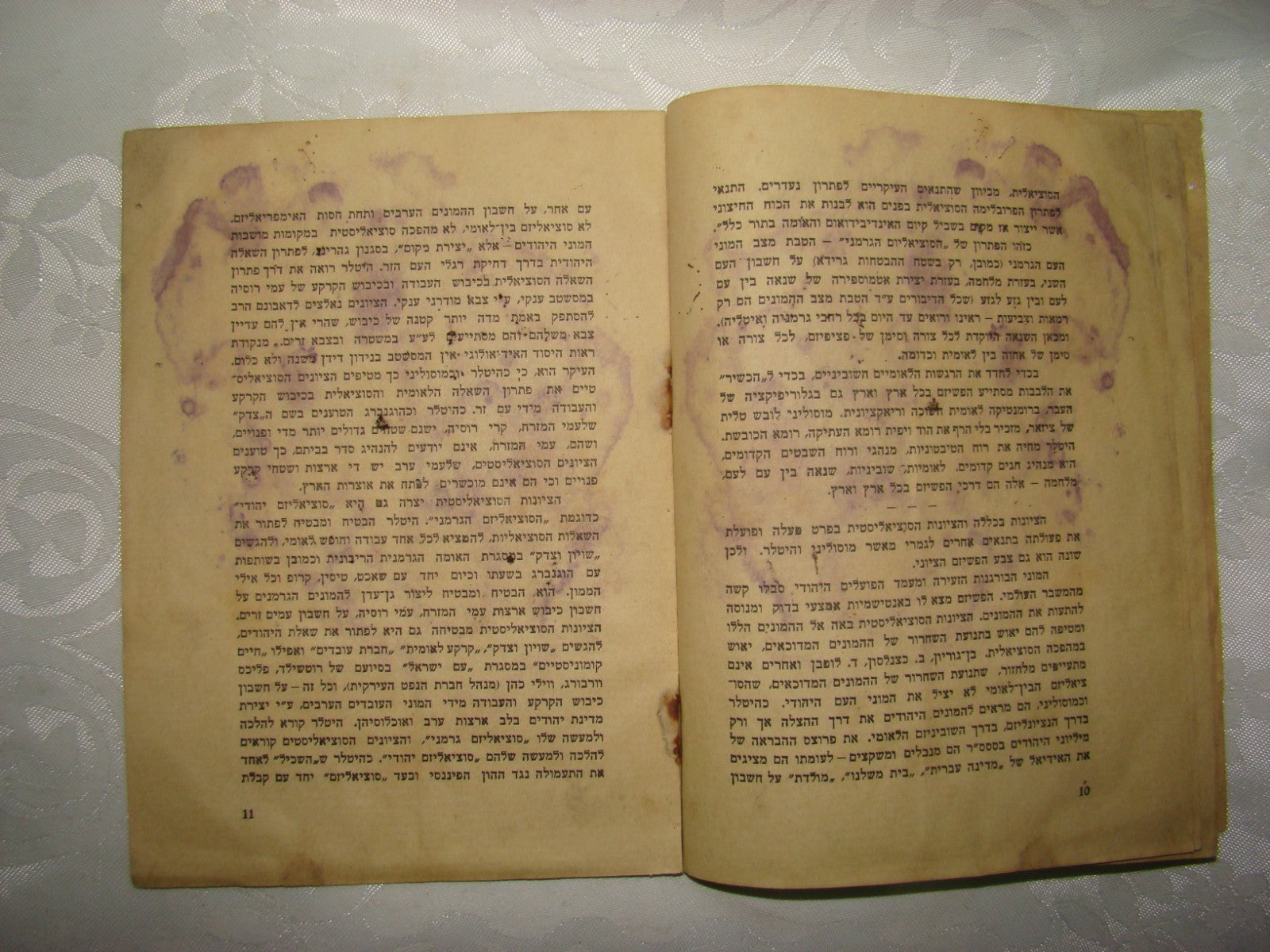 Book Jewish Palestine Israel 1935 Ben Gurion Zabotinsky Zionist Protest Betar