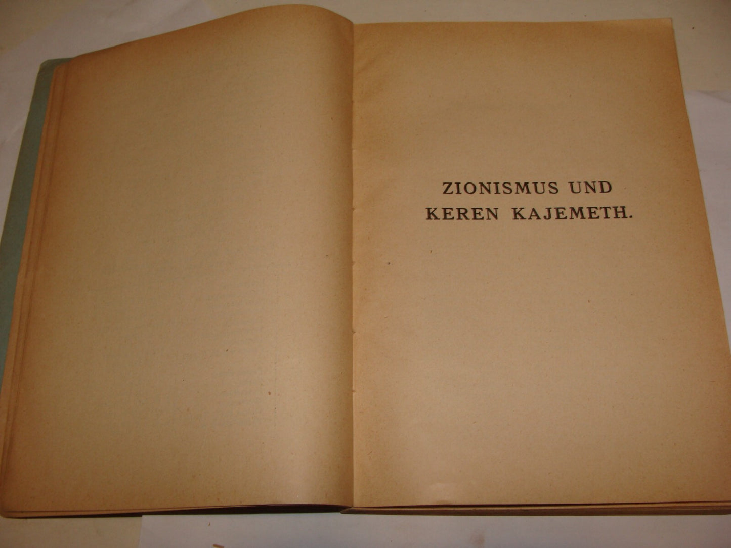 Book Jewish Judaica 1928 National Fund German Czech Prague Zionist Palestine
