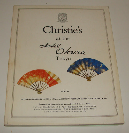 Catalog Christie's At The Hotel Okura Tokyo Japan 1980