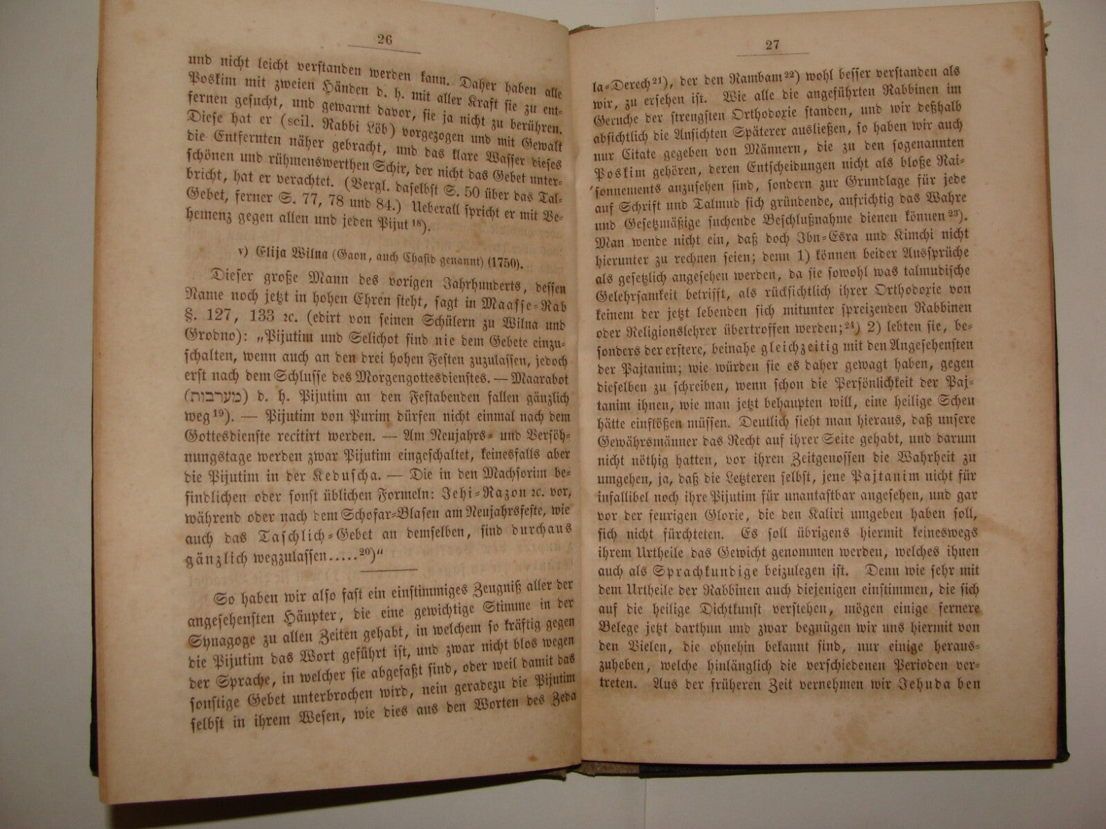 Germany Book Jewish Judaica Antique 1857 German Rabbi Wolf Piyutim Prayer Hebrew