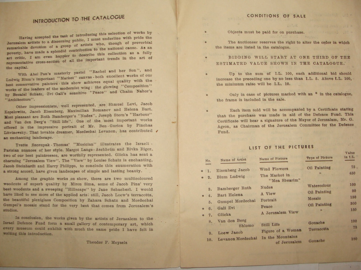 Israel Army RARE Jewish Hebrew Israeli Military Fund Painting Art Auction 1956