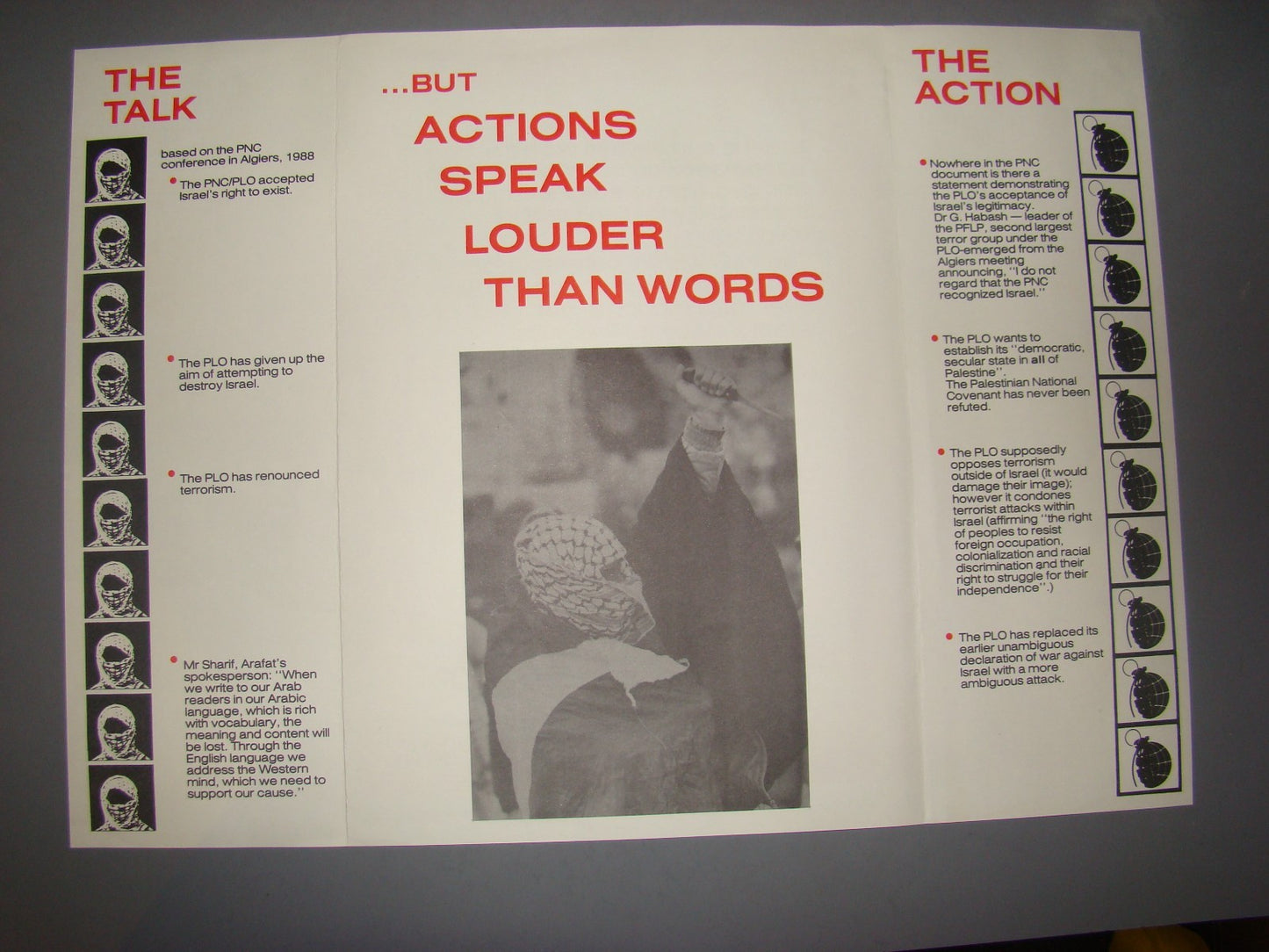 ad Palestine Jewish south African Zionist federation PLO propaganda brochure