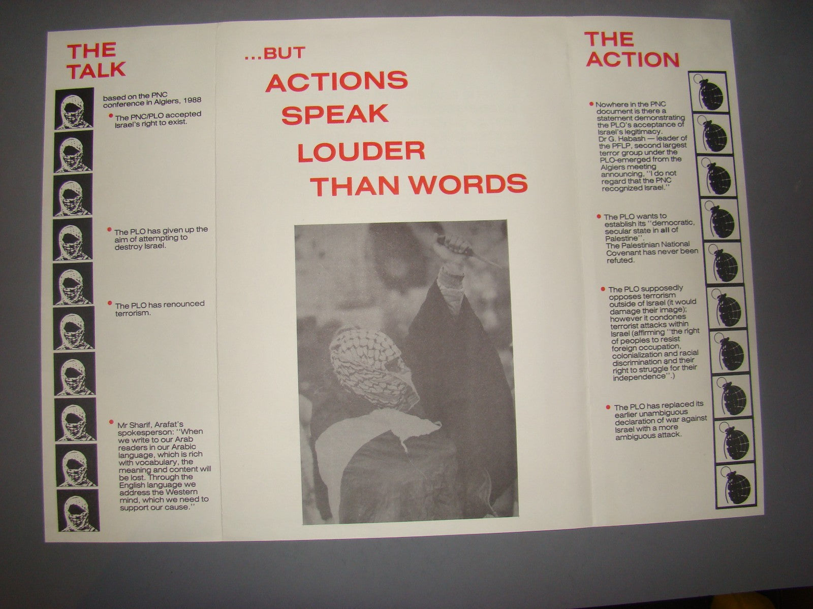 ad Palestine Jewish south African Zionist federation PLO propaganda brochure