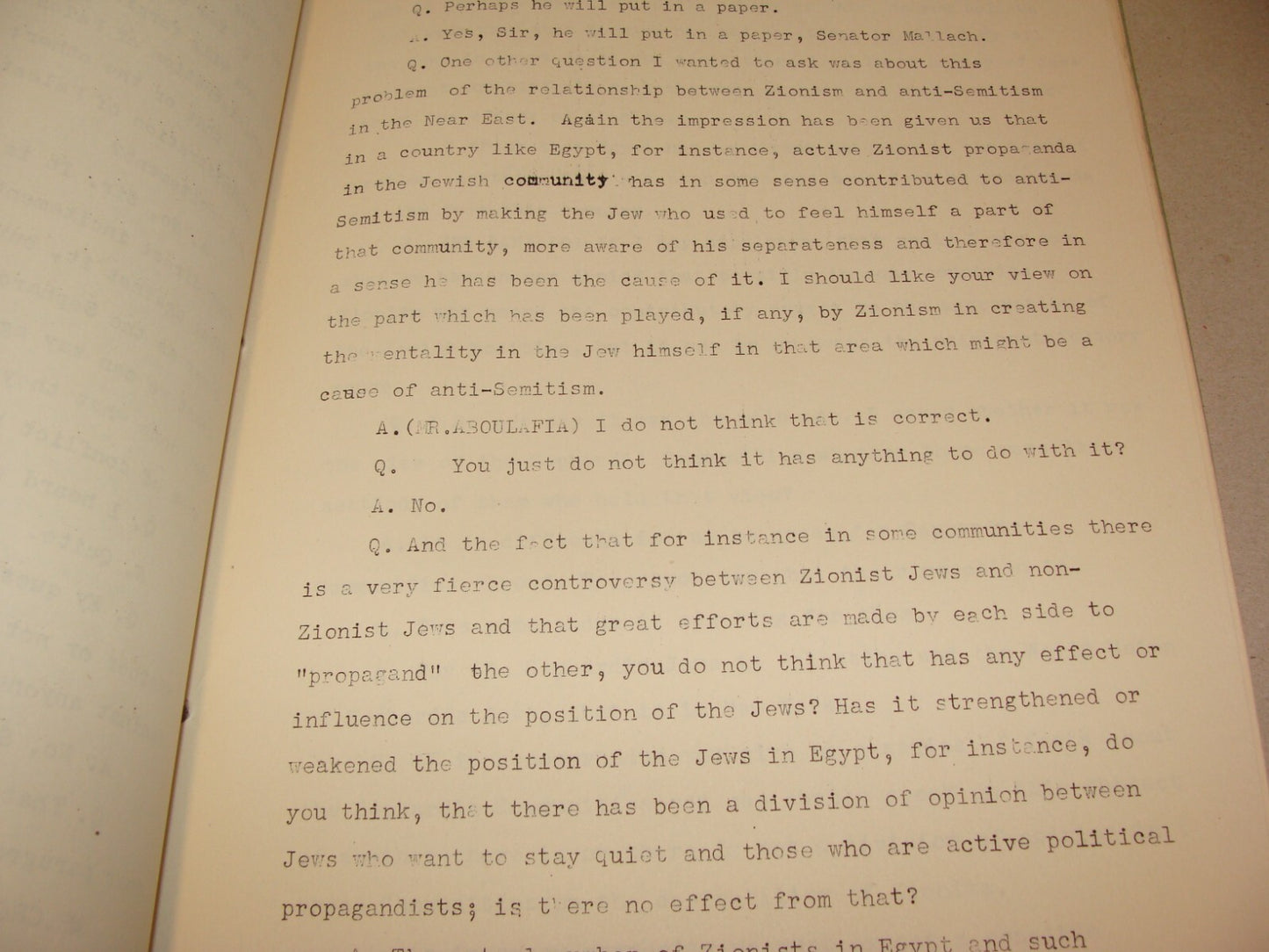 $ RARE 1946 Palestine Israel Anglo American Committee of Inquiry Public Hearings