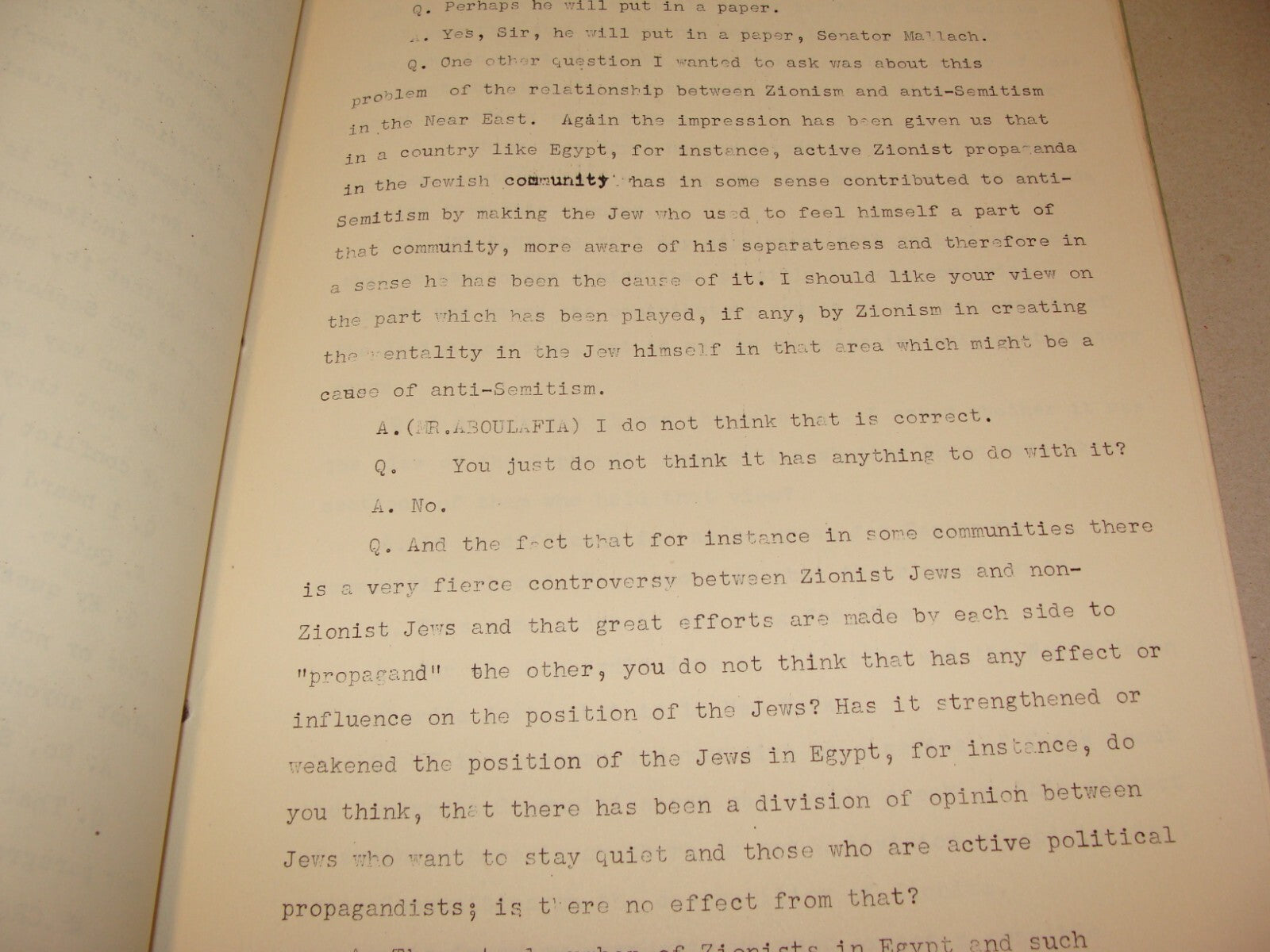 $ RARE 1946 Palestine Israel Anglo American Committee of Inquiry Public Hearings