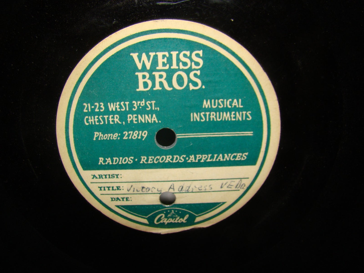 $ Ad Jewish RARE American Rabbi Radio Victory Address WW2 End Record 1945 World