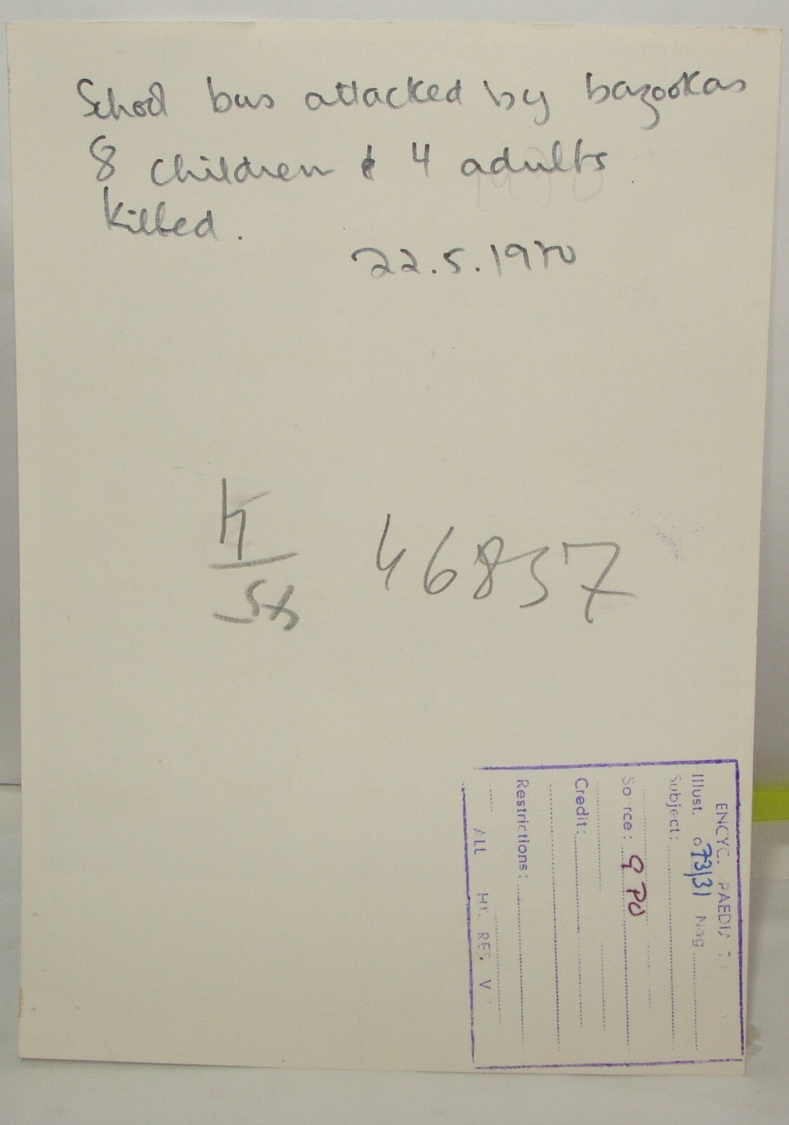 Bu Palestine 1970 Israel Israeli AVIVIM Kids Press Photo Arab Palestinian Shot