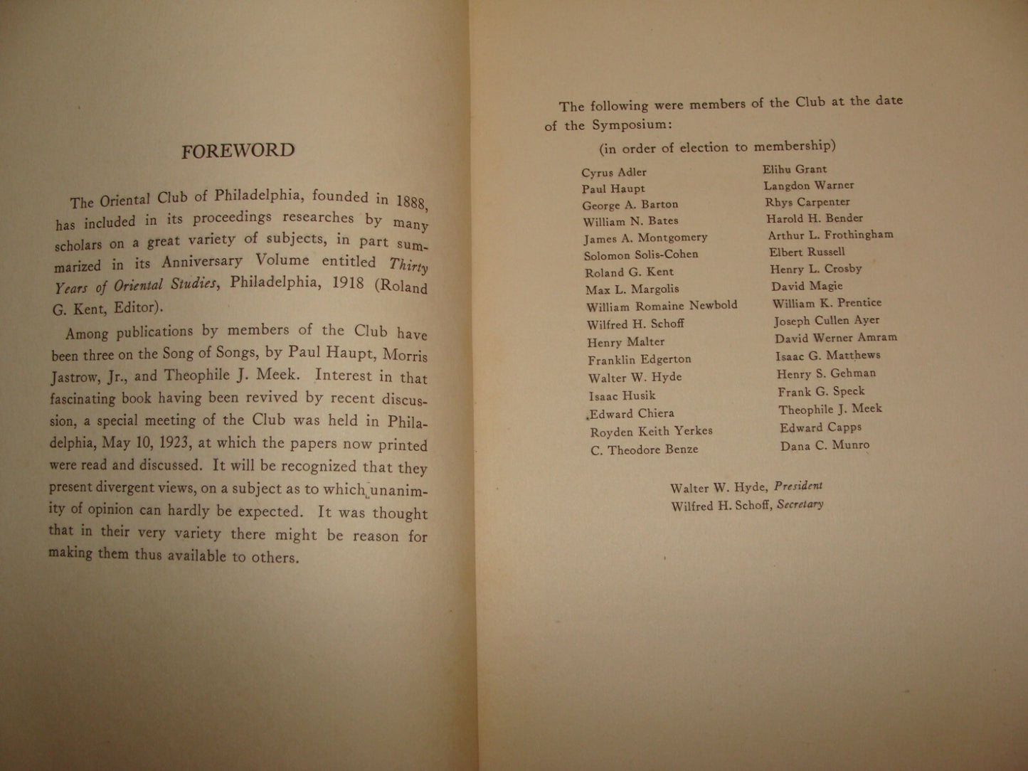 $ Ad Jewish American Judaica Song of Songs Symposium Oriental Club Philadelphia