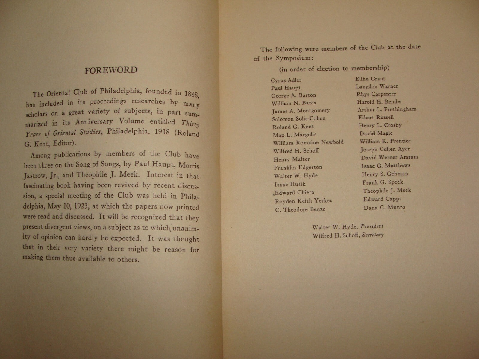$ Ad Jewish American Judaica Song of Songs Symposium Oriental Club Philadelphia
