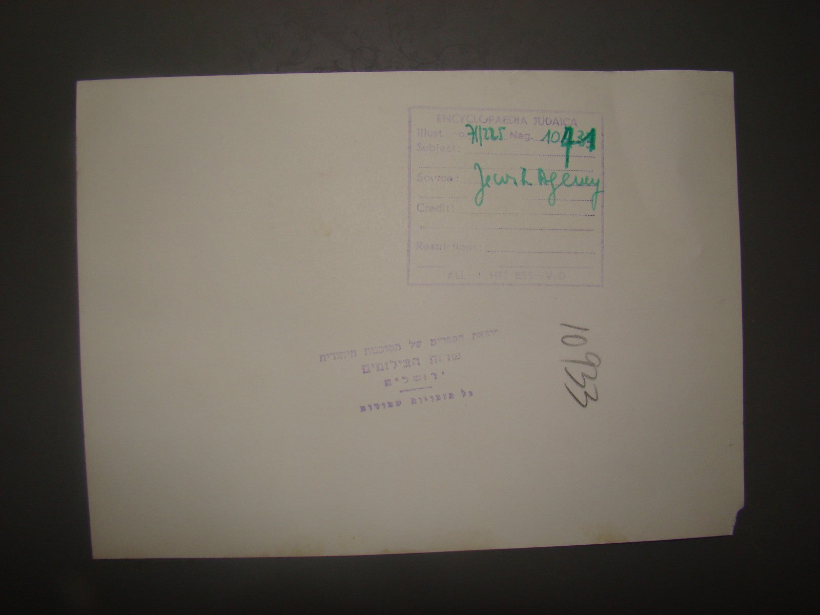 Map Jewish 1930 Agency Photo Zionist Ahdut HaAvoda Hapoel HaTzair Political