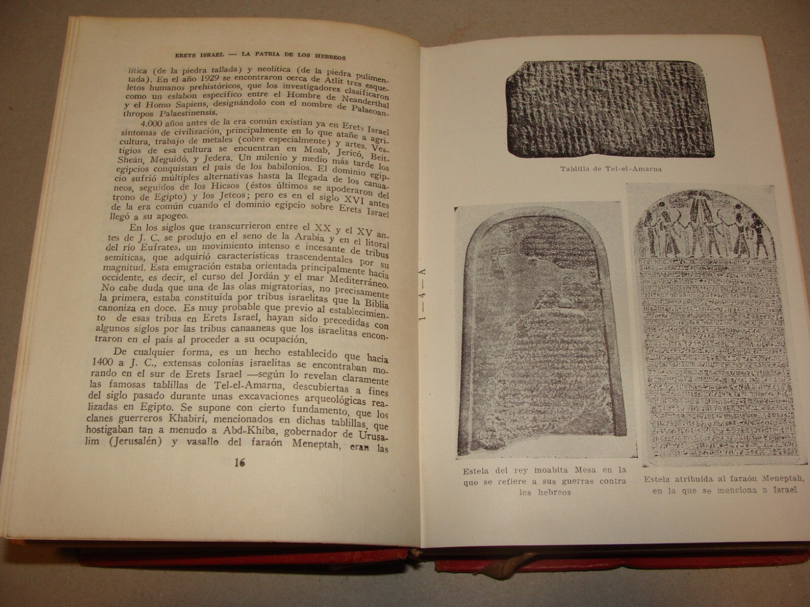 Book Jewish Judaica 1946 Spanish Palestine Israel Elencave Signed Map Photo