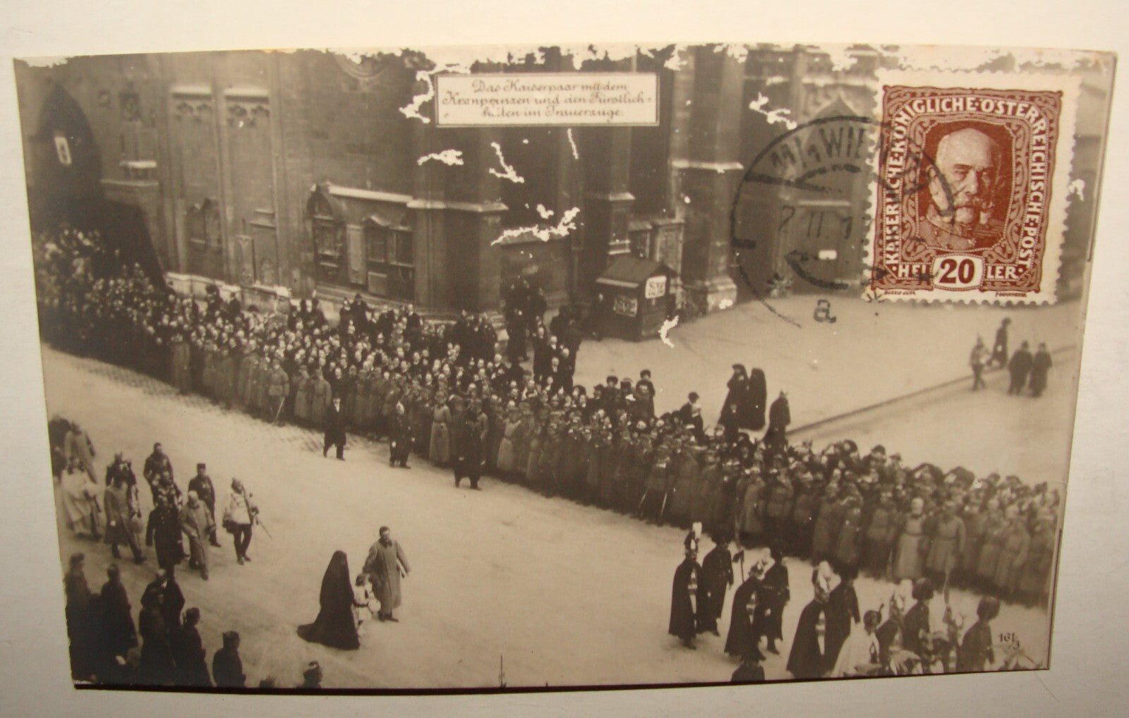 1916 Kaiser Franz Josef I Funeral Photo Postcard Austria Stamp