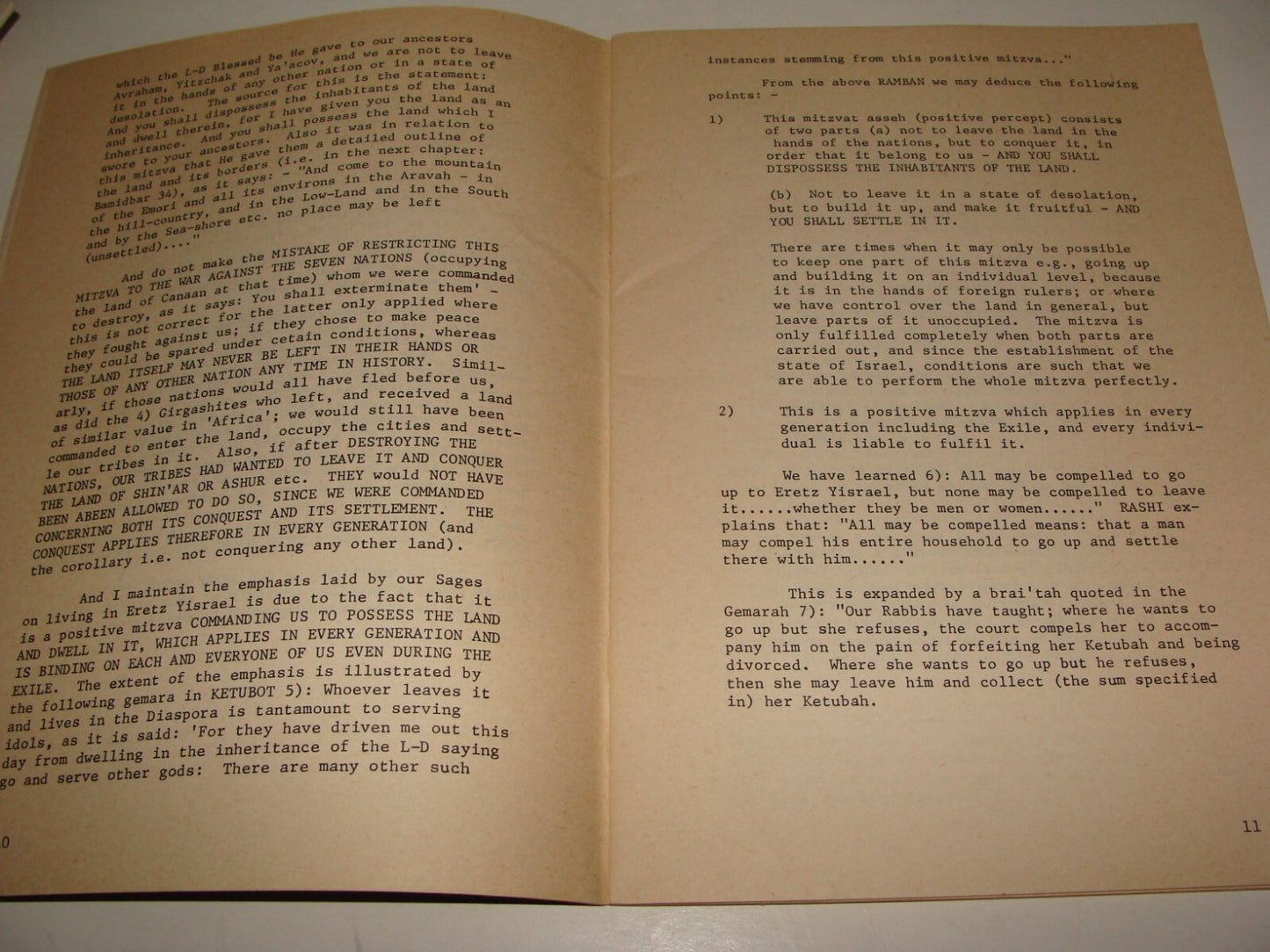 Booklet Israel Judaica Judaica MITZVAH OF ALIYAH Zionist Settling Rabbi Druckman