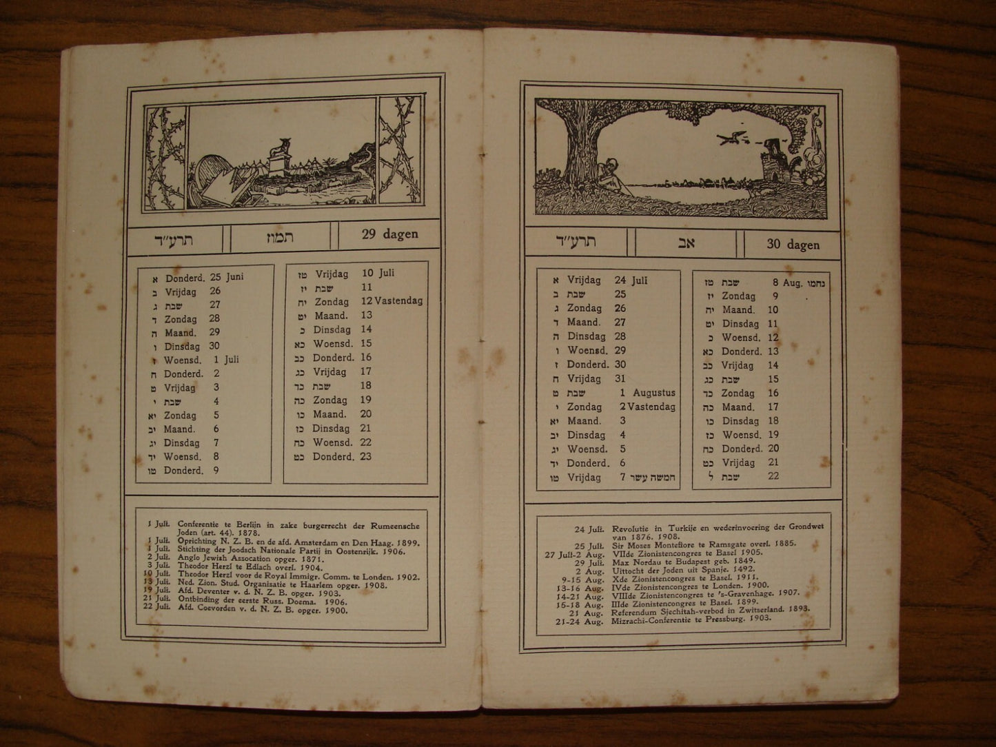 Jewish Judaica 1913 Zionist Student Yearbook Holland Netherlands Dutch Zionism