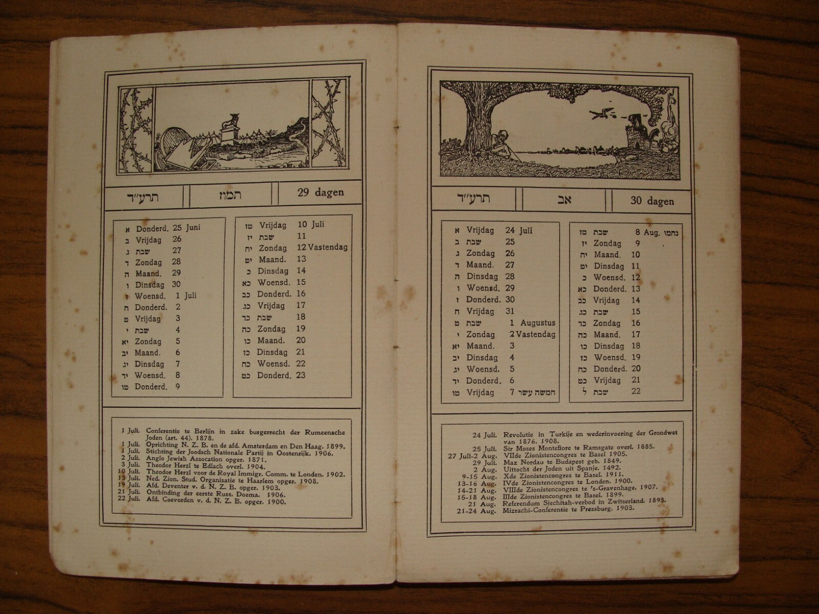 Jewish Judaica 1913 Zionist Student Yearbook Holland Netherlands Dutch Zionism