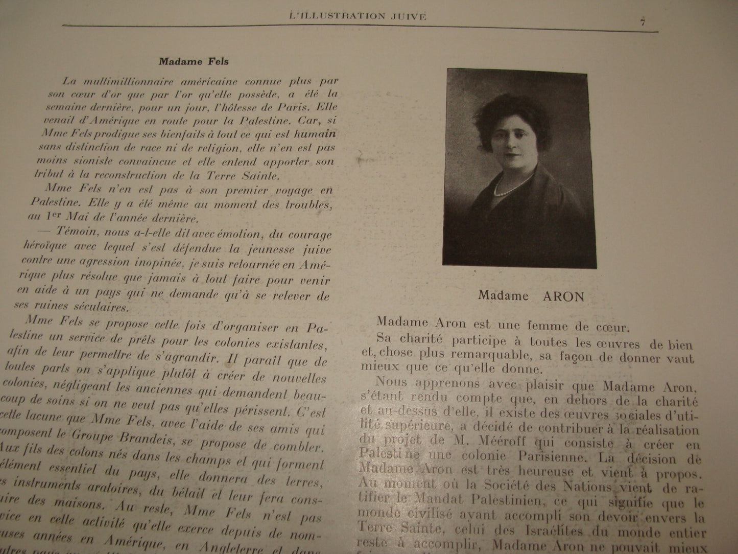 Journal Palestine Jewish Judaica 1922 L'illustration Juive French France Zionist