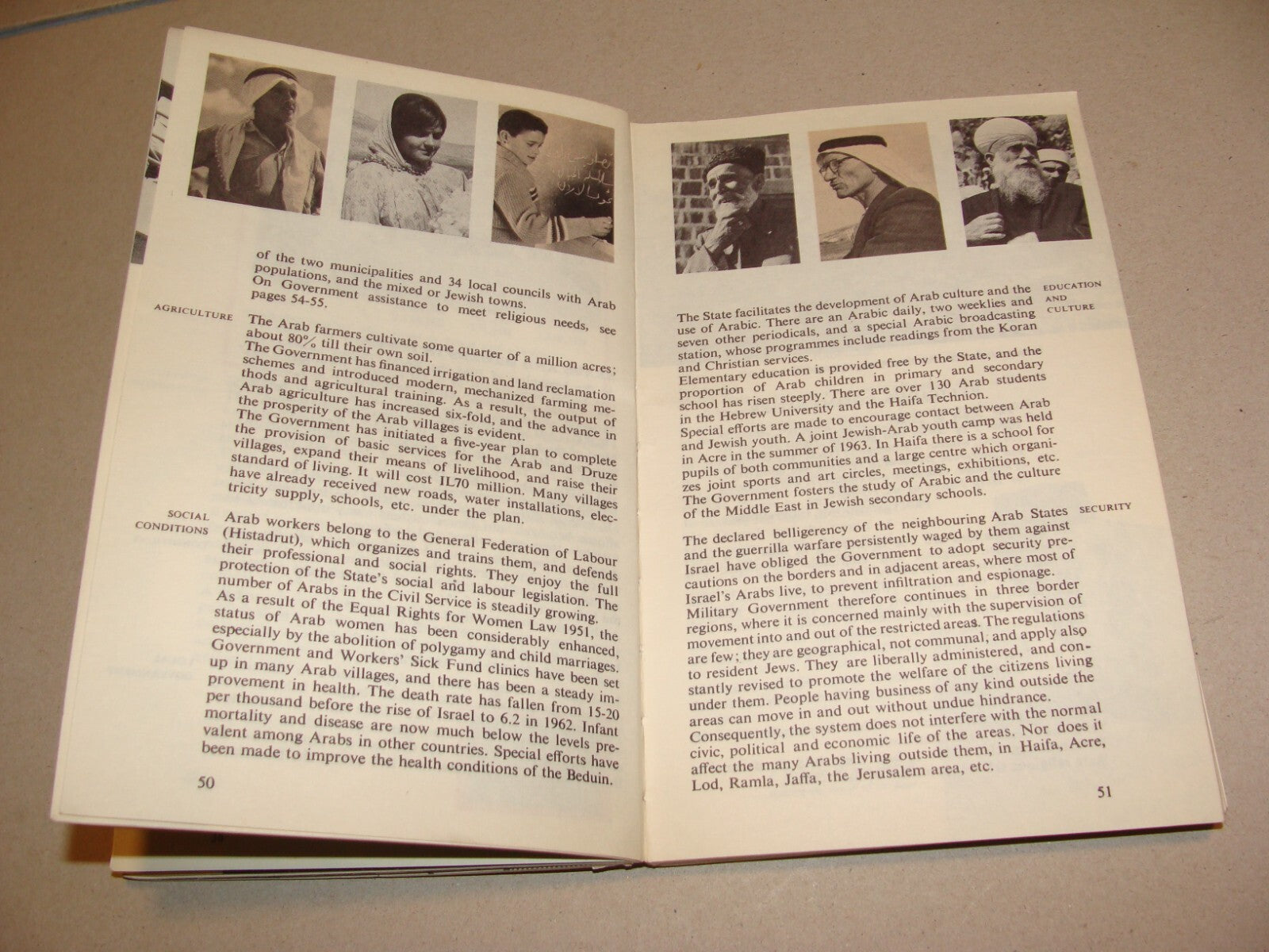 Book Jewish Judaica 1965 Israel Israeli Facts Guide Information History Map