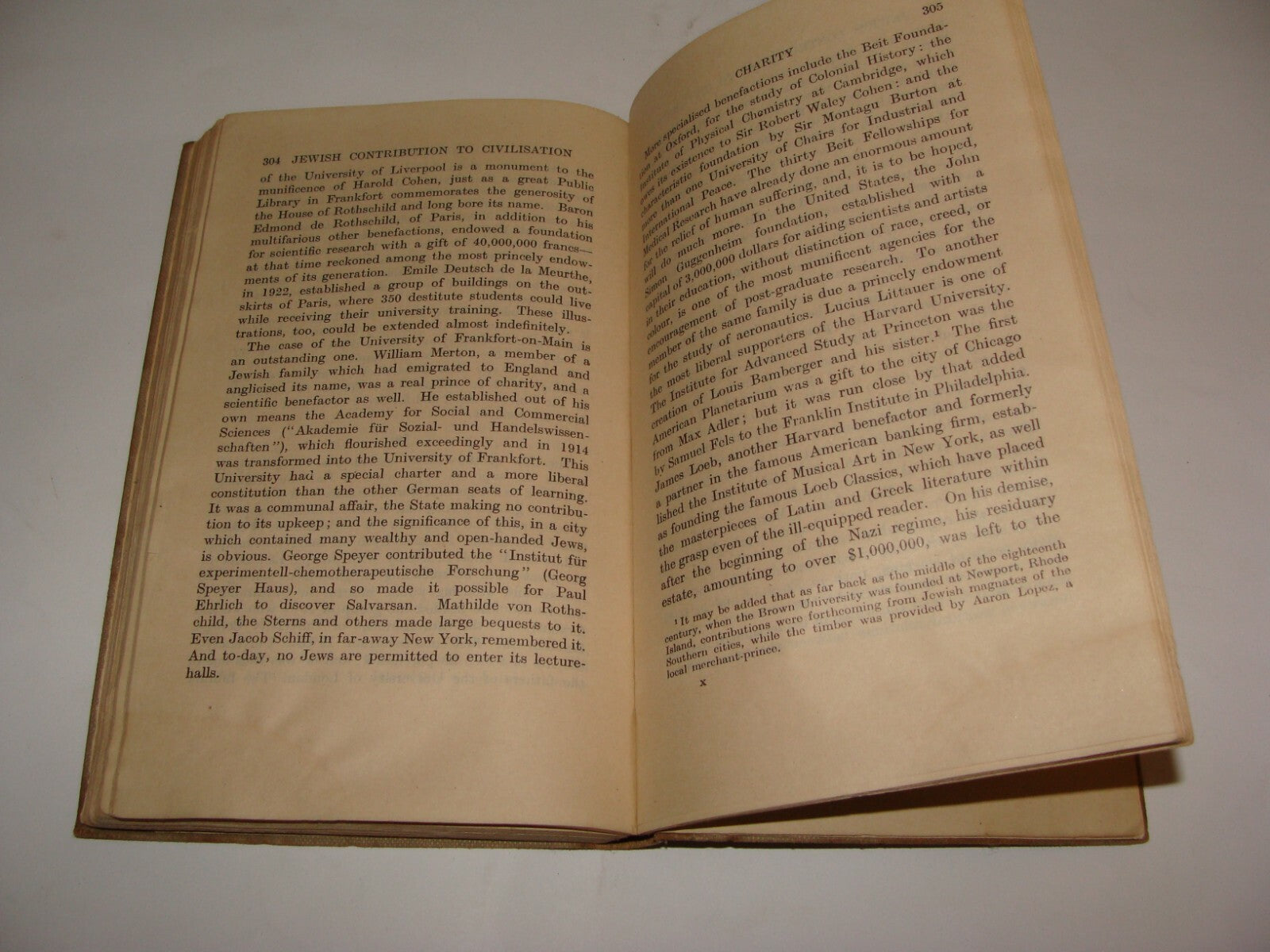 Judaica Jewish Contribution To Civilisation Cecil Roth UK Leeds Bnai Brith 1943