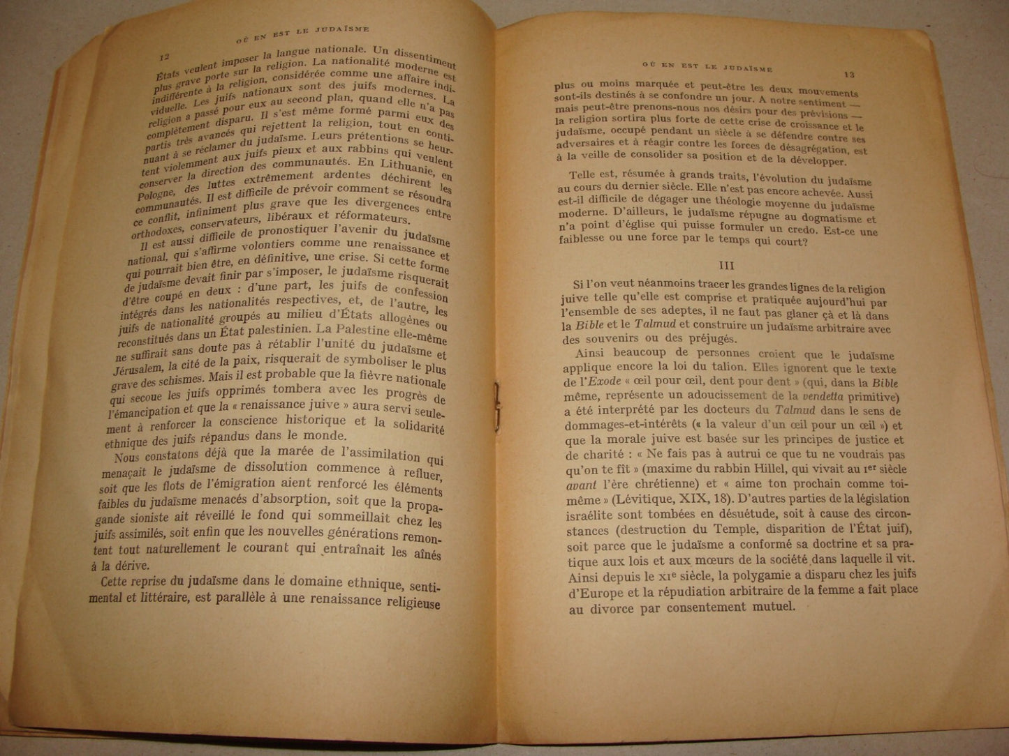 Booklet Jewish Judaica France French LA REVUE DE PARIS Rabbi Maurice Liber