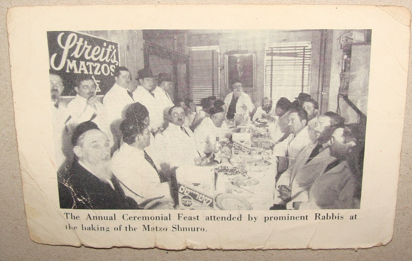 Photo Jewish American Judaica 1940s United States New York Rabbi Streit's Matzos