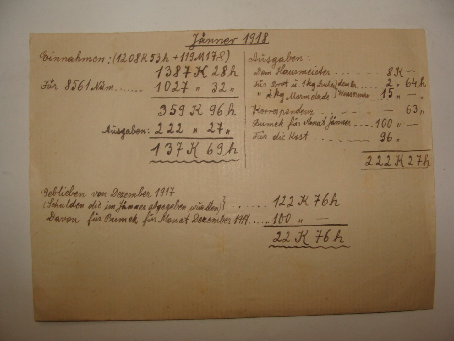 Letter Jewish Judaica 1918 Ukraine Tarnopol German