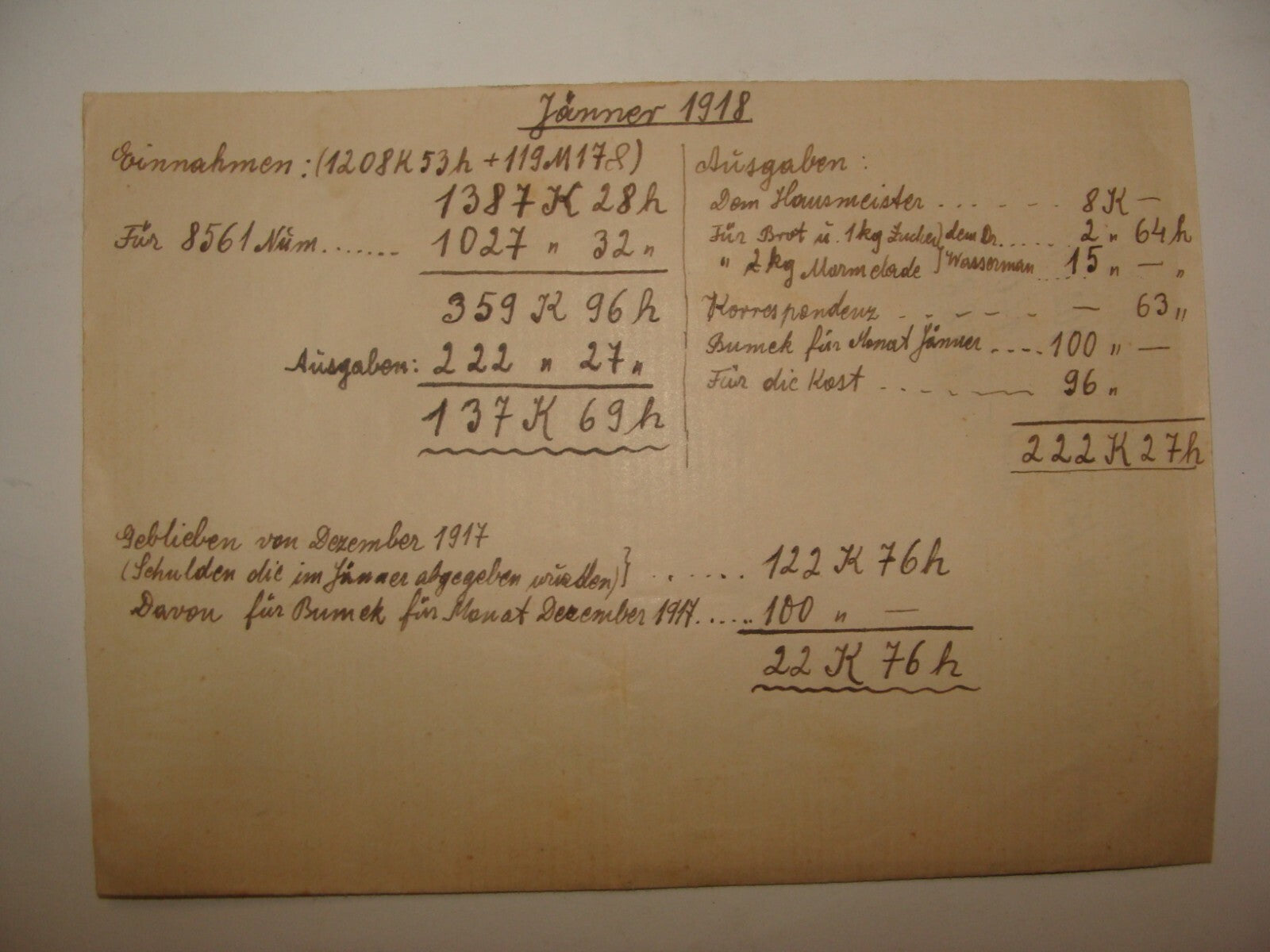 Letter Jewish Judaica 1918 Ukraine Tarnopol German