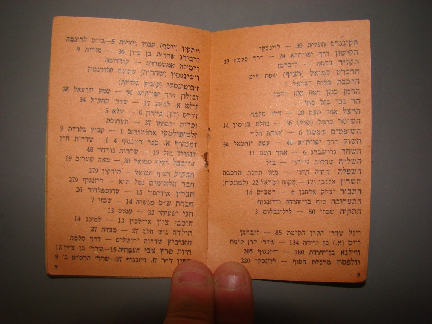 Book Jewish hebrew vintage hebrew paslestine israel 1945 tel aviv guide street