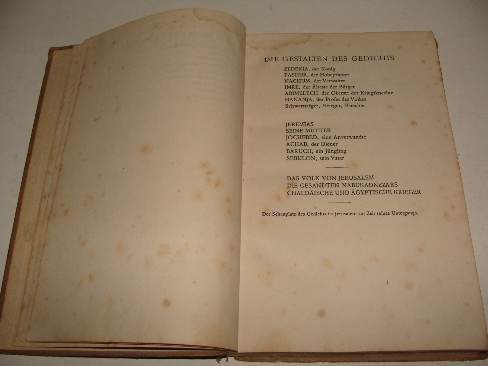 Germany Book Jewish Judaica German Leipzig 1919 Stefan Zweig Jeremias