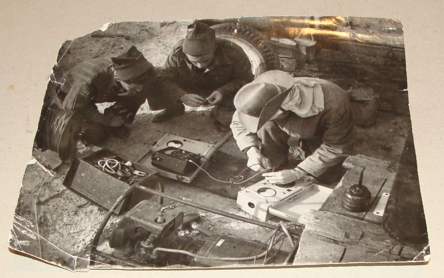 Israel Army Jewish 1952 Israeli Military Negev Photo Geophysical Test KM 123