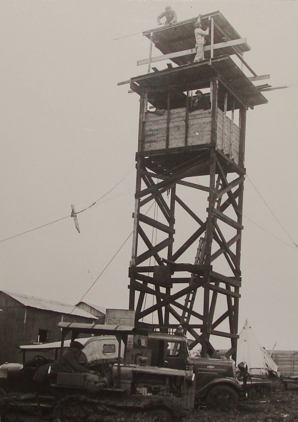 Photo Print, 1937 Palestine Israel KIBBUTZ SDE NAHUM Jewish WALL AND TOWER