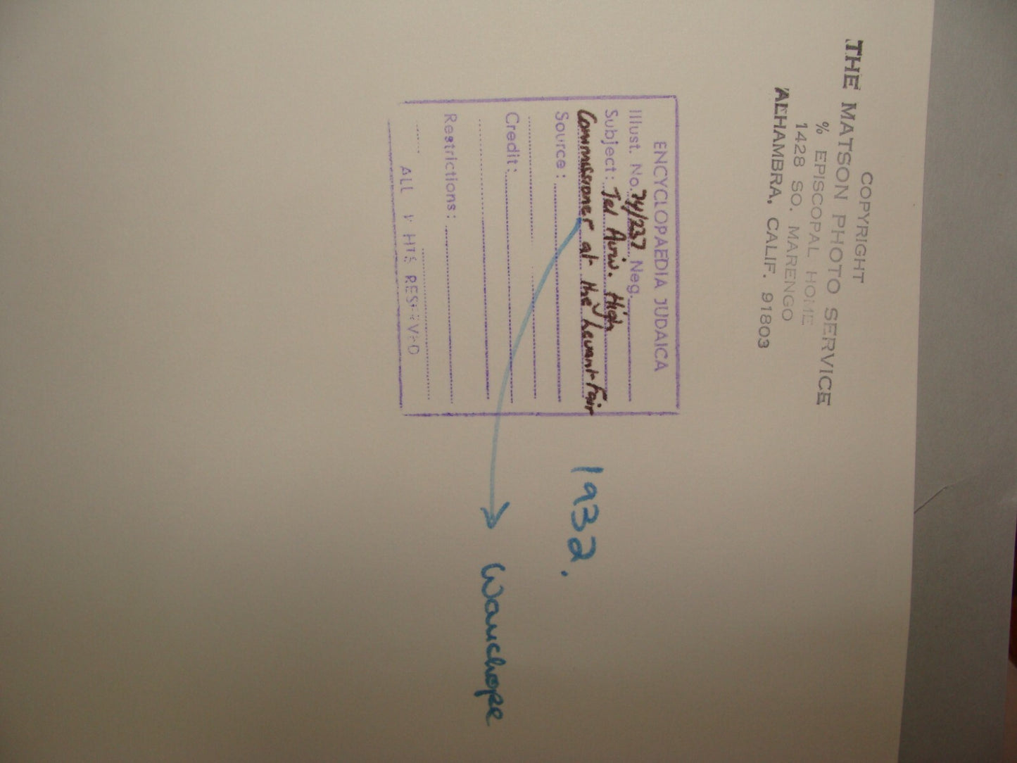 Photo Print 1932 Palestine Israel Tel Aviv Levant Fair High Commissioner Wauchop