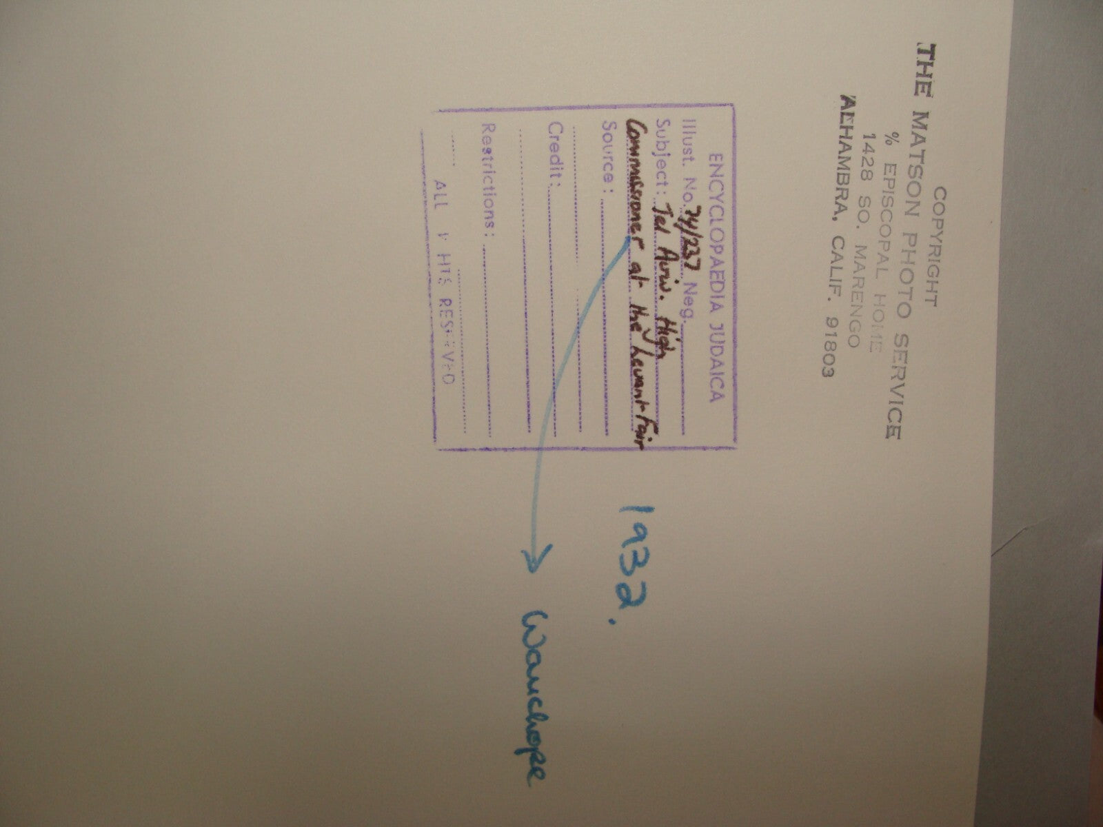 Photo Print 1932 Palestine Israel Tel Aviv Levant Fair High Commissioner Wauchop