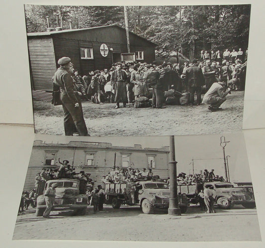 Photo Print, 1945 Jewish Judaica WWII Refugees BERIHA Survivors To Palestine x2