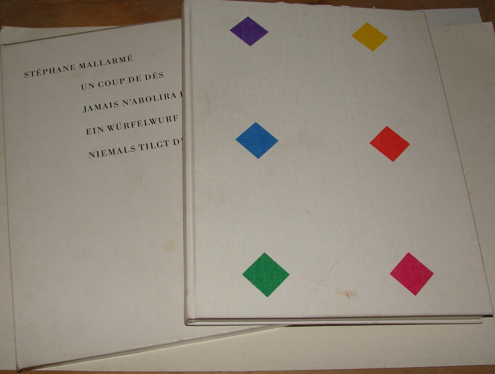 Mallarme Stephane Un coup de des Ein Wurfelwurf Book Poems Poetry French German