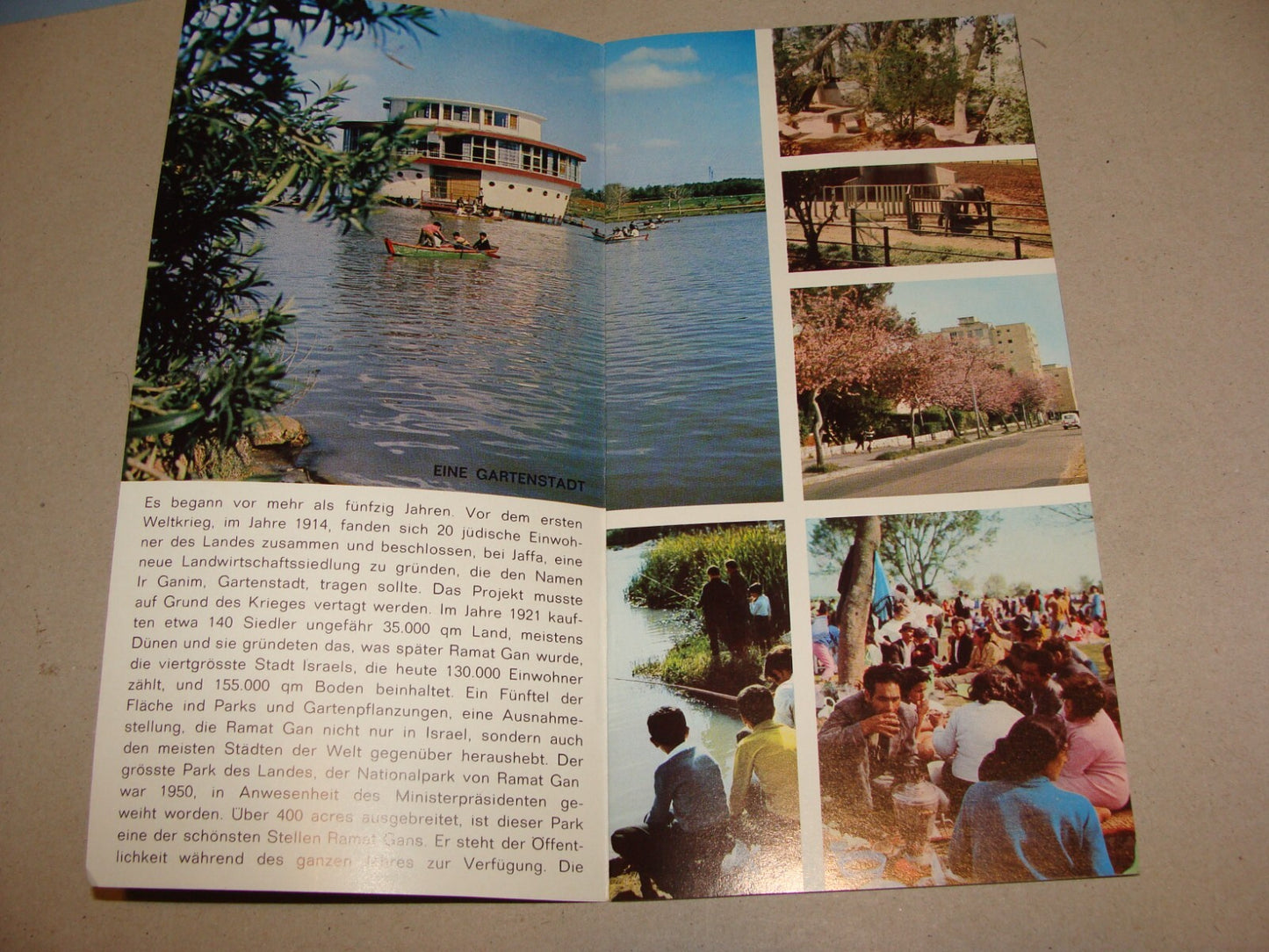 Photo Jewish Judaica 1960s-70s Israel Israeli RAMAT GAN German Guide Brochure